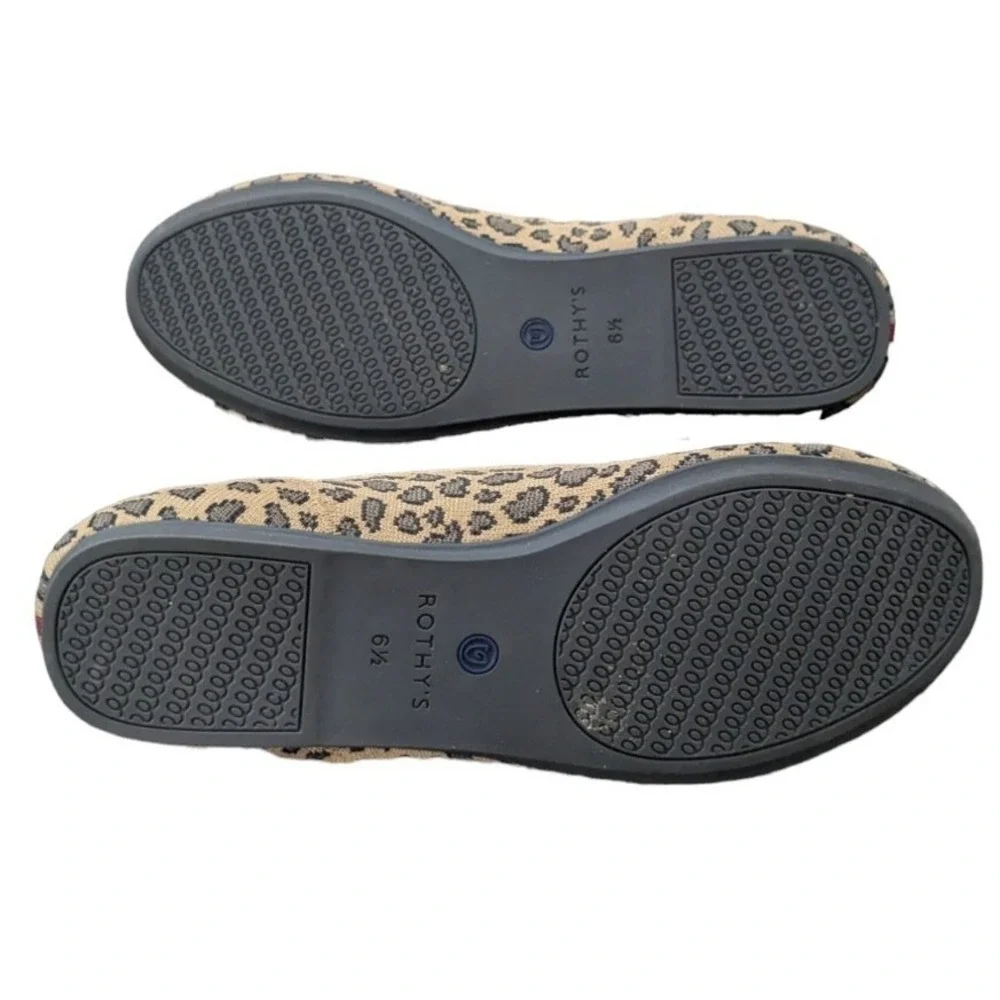 Rothy's The Flat Round Toe Spotted‎ Leopard Print Size 6.5